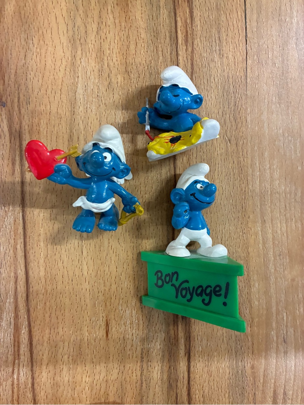 Vintage Smurfs Lot of 3 PVC